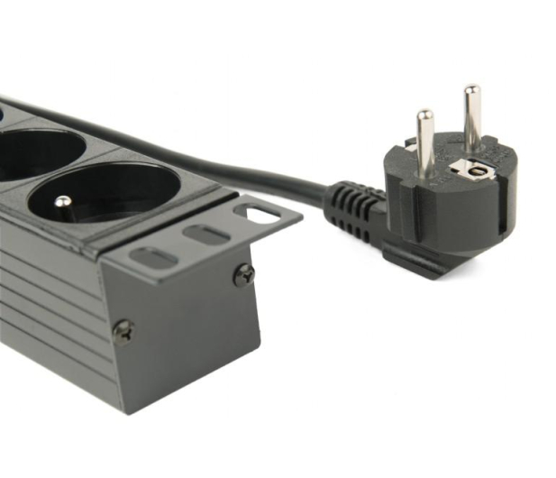 Gembird Rack - 8 gniazd FR, 1U, 16A, Schuko, 3m - 1230929 - zdjęcie 4
